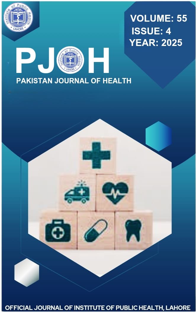 					View Vol. 55 No. 04 (2025): PJOH: Official Journal Of Institute Of Public Health
				