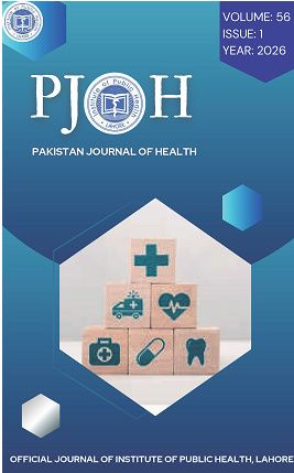 					View Vol. 56 No. 01 (2026): PJOH . Institute of Public Health
				